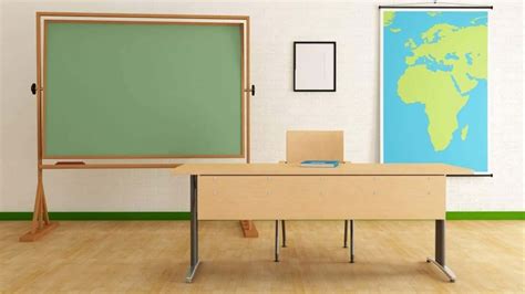 Download Classroom With Teacher's Table Background | Wallpapers.com