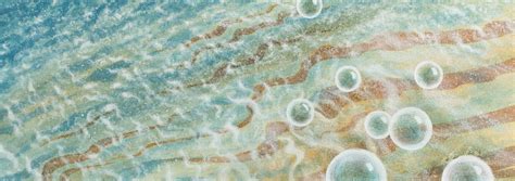 Bubble Bath, Ocean, Rippled Sand Beach, Art, Laura Seeley