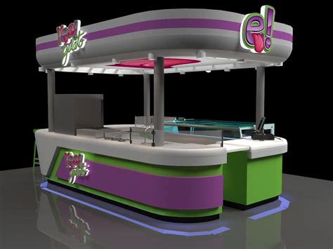 Luxury ice cream kiosk design & mall food counter to Nicaragua