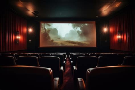 Premium AI Image | Empty movie theater and screen