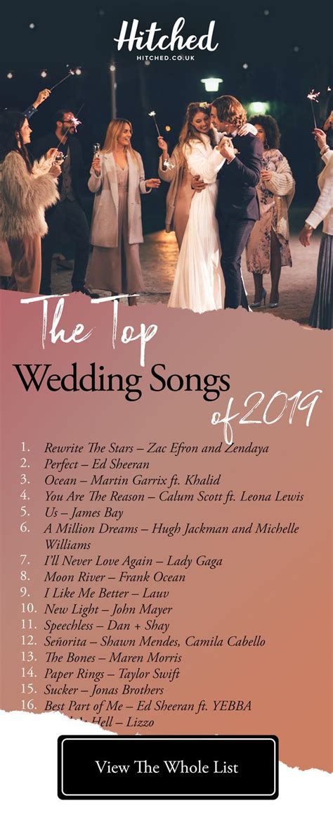 The 40 top wedding songs of 2019 – Artofit