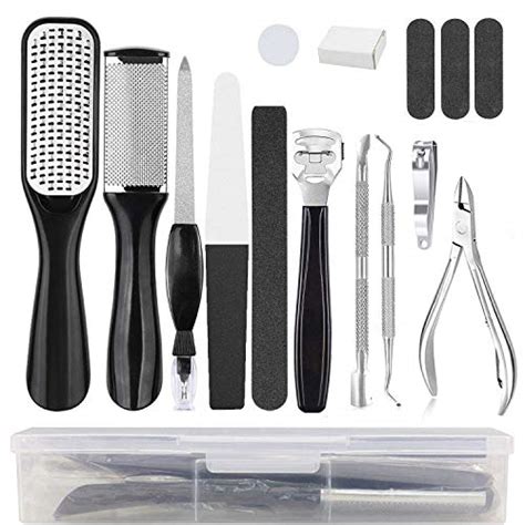 Professional Pedicure Kit Pedicure Tools , DHGMV Foot Scrubber Foot Care Kit, Foot File Callus ...