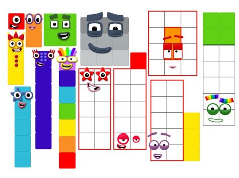 Pin by carmina Martinez on Numberblocks | Free preschool printables, Block stickers, Paper toy ...