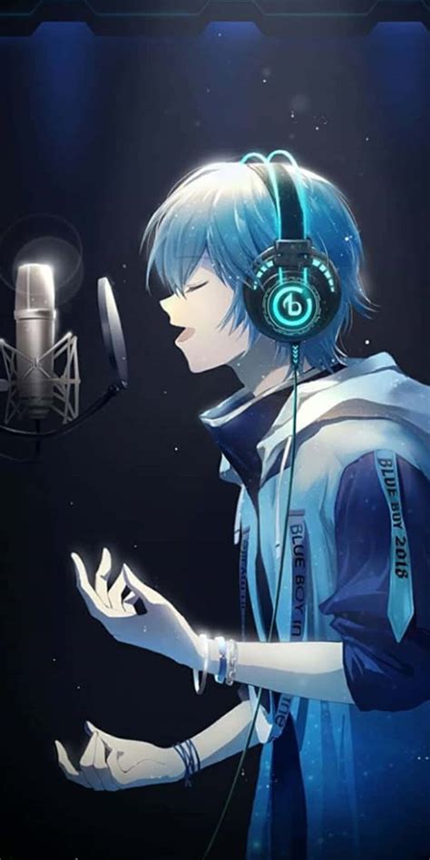 Download Music Anime Boy Singing Wallpaper | Wallpapers.com