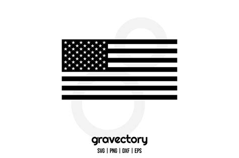 Black American Flag SVG Free - Gravectory