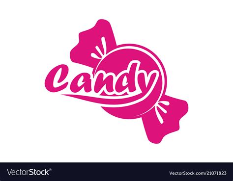 Candy logo design template Royalty Free Vector Image