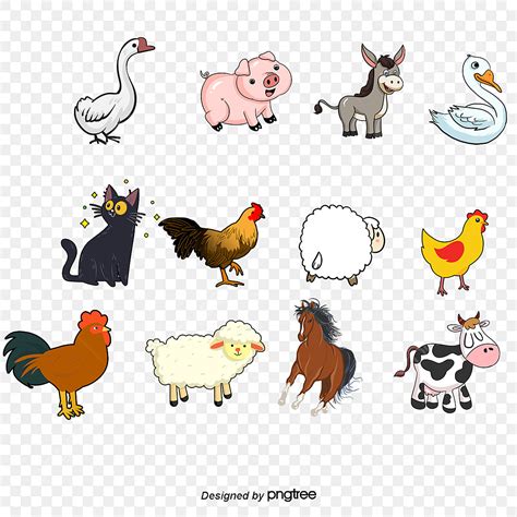 Animal Farm Cartoon PNG Picture, Farm Animals Cartoon Design Vector Material, Farm Vector ...