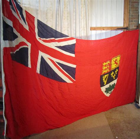 Antiques Atlas - Large 14ft Canadian Red Ensign Vintage Pole Flag