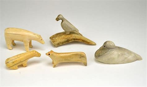 Sold Price: Five Inuit Bone Carving - January 2, 0114 11:00 AM EST | Bone carving, Inuit, Carving