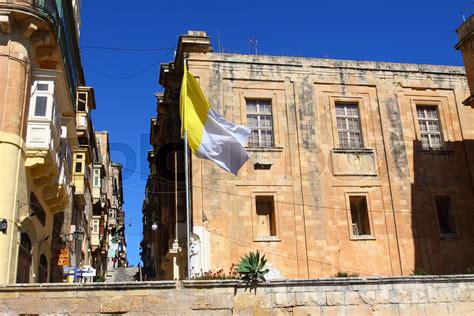 Traditional Maltese architecture in Valletta, Malta | Stock image | Colourbox