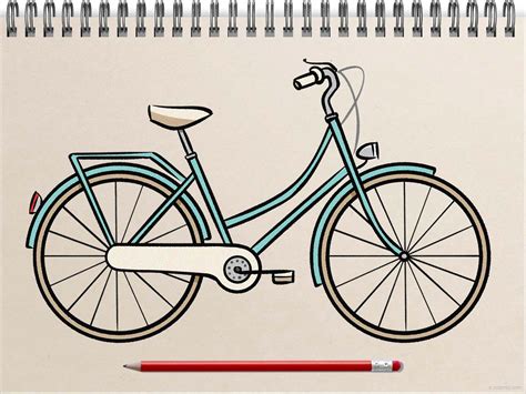 Bike Drawing » How to draw an Bike Step by Step