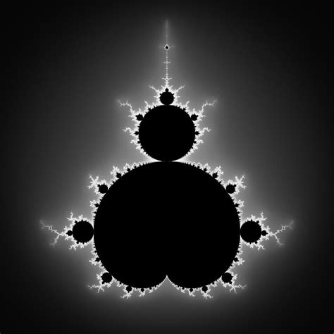 Mandelbrot Set black and white Fractal Art Digital Art by Matthias Hauser