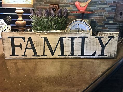 Rustic Family Sign Wood Family Sign Family Decor Rustic Wood Sign Distressed Wood Sign Rustic ...