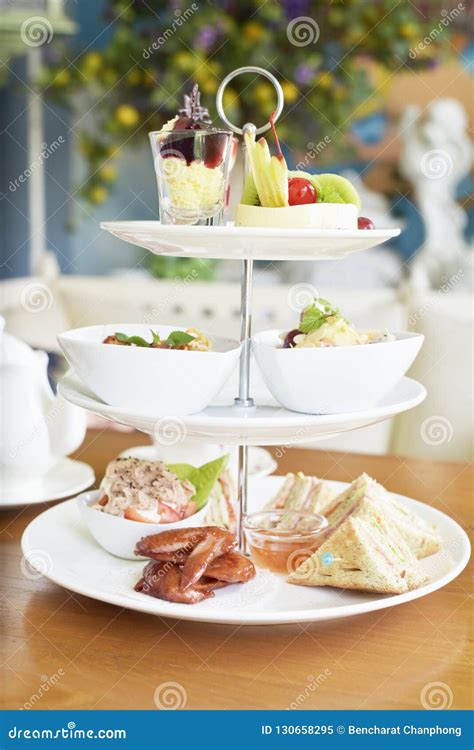 Afternoon tea set stock image. Image of table, afternoon - 130658295