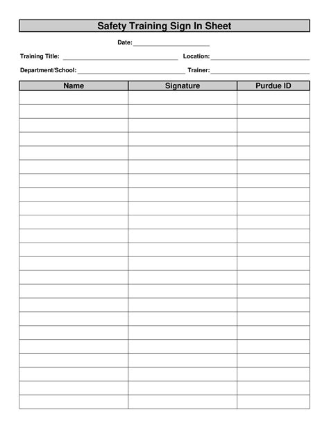 Training Sign In Sheet Template, Web Training Sign In Sheet Template Download This Training Sign ...