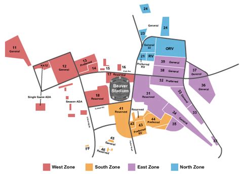 Penn State Football Parking Map - Maping Resources