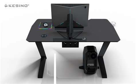 Factory Custom LED Light Computer Table Office Gaming Desk - Control ...