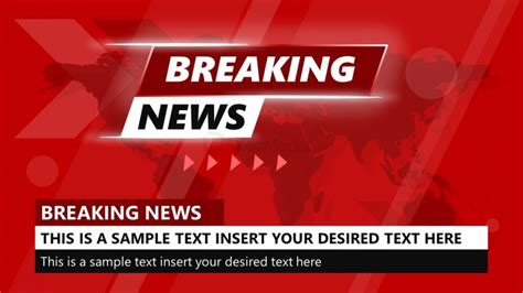 Breaking News Red Theme Template - SlideModel