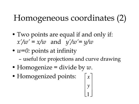 PPT - 2D transformations and homogeneous coordinates PowerPoint Presentation - ID:853631