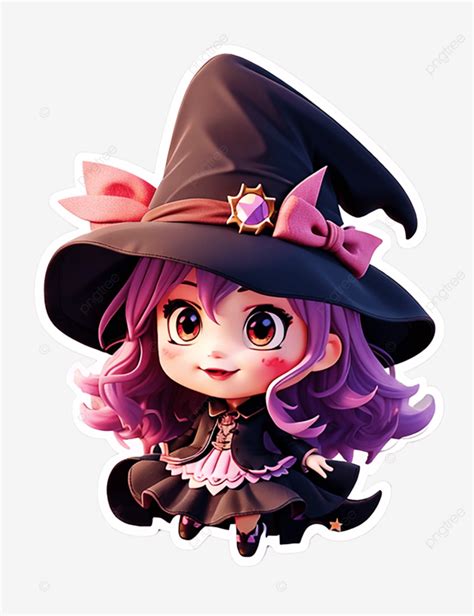 3d Cute Baby Witch Sticker 2, 3d Cute Baby Witch Sticker, Cute Baby Witch Sticker, Baby Witch ...