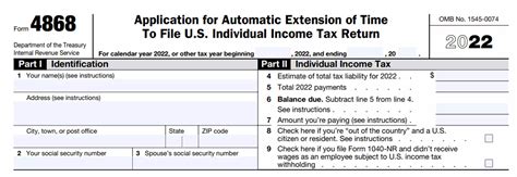 Tax Extension 2023 Form 4868 - Printable Forms Free Online