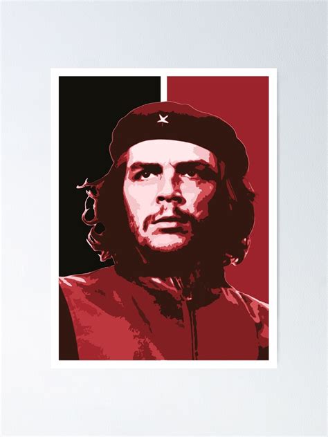 "che guevara in red and black" Poster by Platform11west | Redbubble