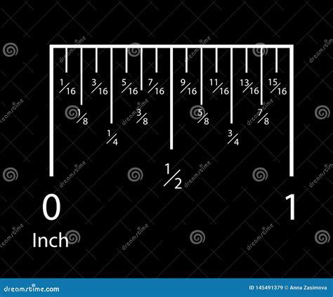 Inch Inches Measuring Scale Indicator Stock Vector, 41% OFF