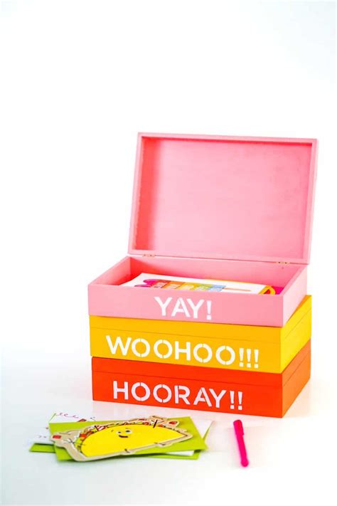 DIY Greeting Card Organizer Box