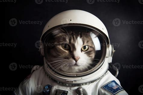 The cat astronaut wearing a space suit and a helmet. Generative AI 23236699 Stock Photo at Vecteezy