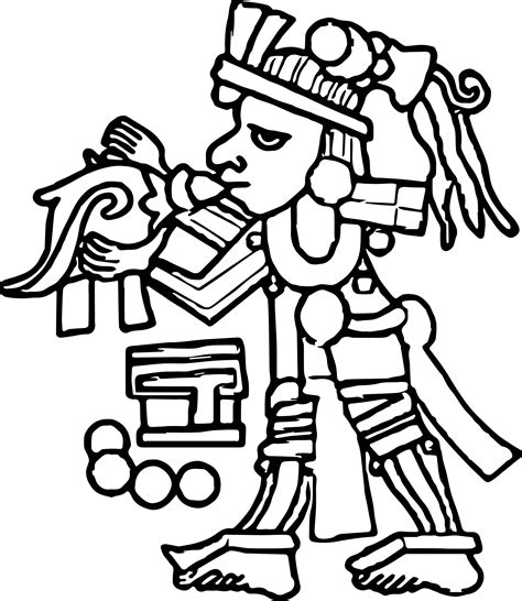 Aztec Music Coloring Page | Wecoloringpage.com