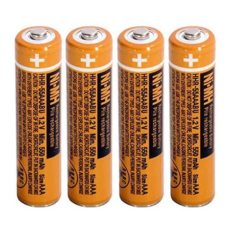 NI-MH AAA Rechargeable Battery 1.2V 550mah 4-Pack hhr-55aaabu AAA Batteries for Panasonic ...