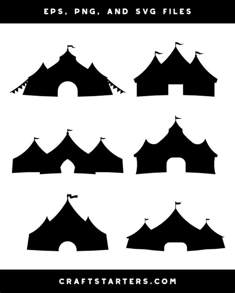 Carnival Tent Silhouette Clip Art