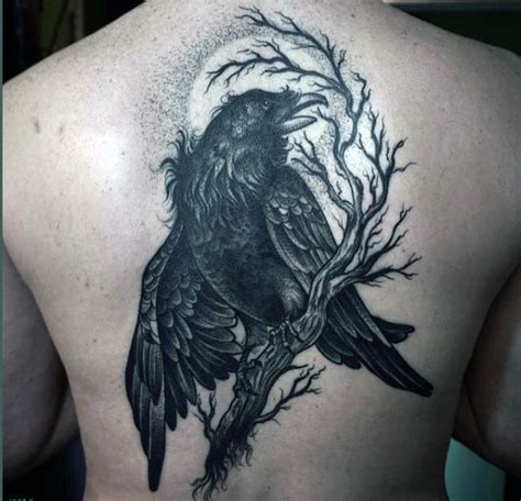 100 Raven Tattoo Designs For Men - Scavenge Sooty Bird Ink