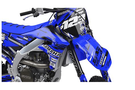 Custom dirt bike Graphics kit YAMAHA JUST1 BLUE | custom-graphics-mx