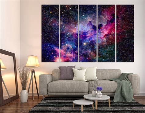 Purple Galaxy Outer Space Wall Art Extra Large Canvas Space Gift #ExtraLargeWallDecor # ...