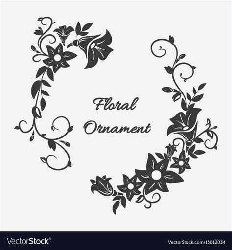 Card with flower ornament Royalty Free Vector Image