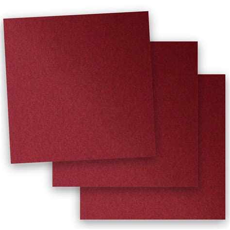 Metallic DARK RED MARS 12X12 (Square) Paper 105C Cardstock - 100 PK -- Pearlescent 12-x-12 ...