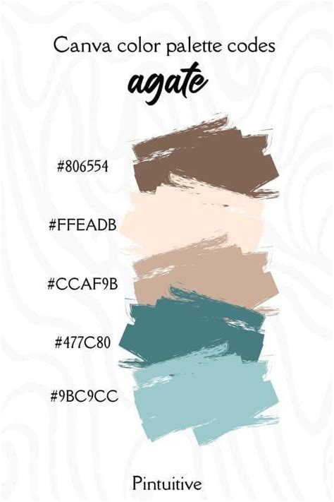 Canva Color Palette - Agate Green Color Pallete, Color Schemes Colour Palettes, Design Palette ...