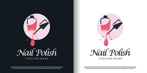 Nail polish logo with creative concept premium vector 25785139 Vector Art at Vecteezy