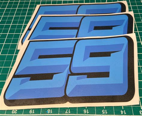 3 X Custom Racing Numbers Vinyl Stickers Decals Race - Etsy