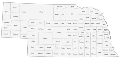 Nebraska County Map - GIS Geography