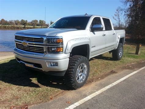 lifted silver lifted Chevrolet Silverado truck | Chevrolet Lifted ...