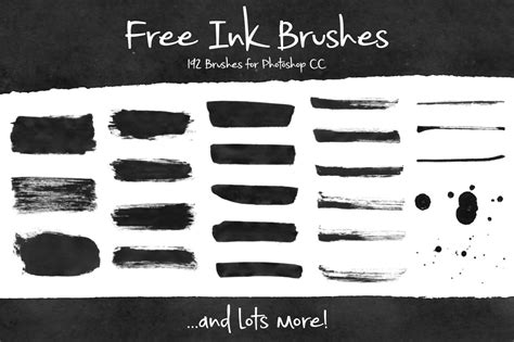 192 Free Ink Brushes for Photoshop - Photoshop brushes