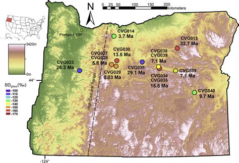 Elevation Map Of Oregon - Almeta Mallissa