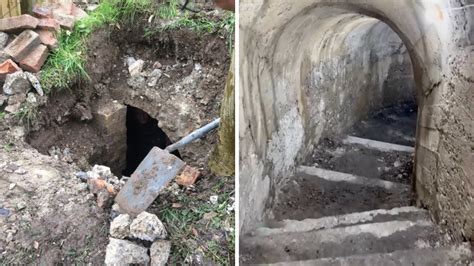 Family uncovers hidden WWII bomb shelter under paving stone in their garden