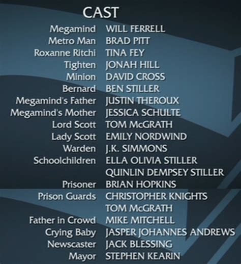 Megamind (2010 Movie) Voice Credits - Behind The Voice Actors