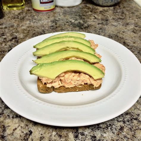 Ripped Recipes - Spicy Tuna Avocado Open Face Sandwich