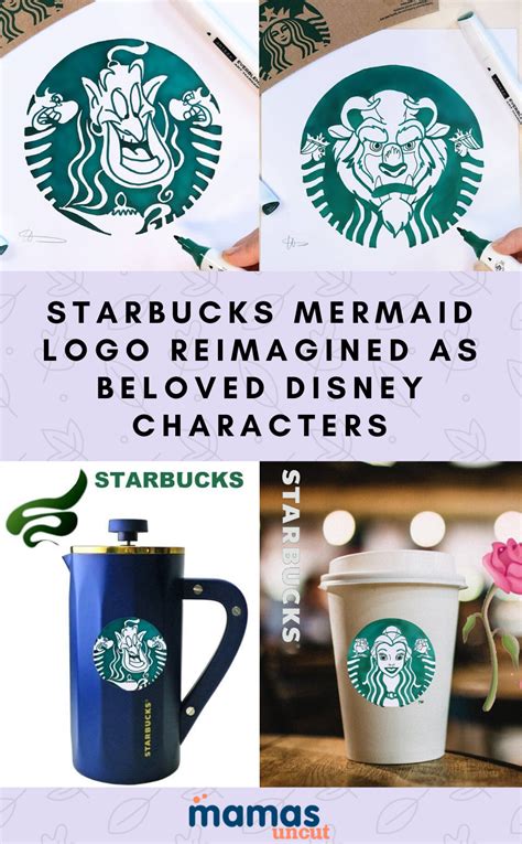 Starbucks Mermaid Logo Reimagined As Beloved Disney Characters | Disney starbucks, Starbucks ...