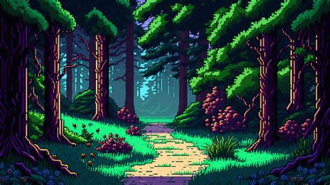 BACKGROUND - Pixel Forest 1：2Dアセット - UE マーケットプレイス