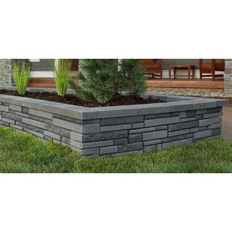 Belgard Retaining Wall Cap Gray Retaining Wall Cap (Common: 2-in x 12-in; Actual: 2-in x 12-in ...